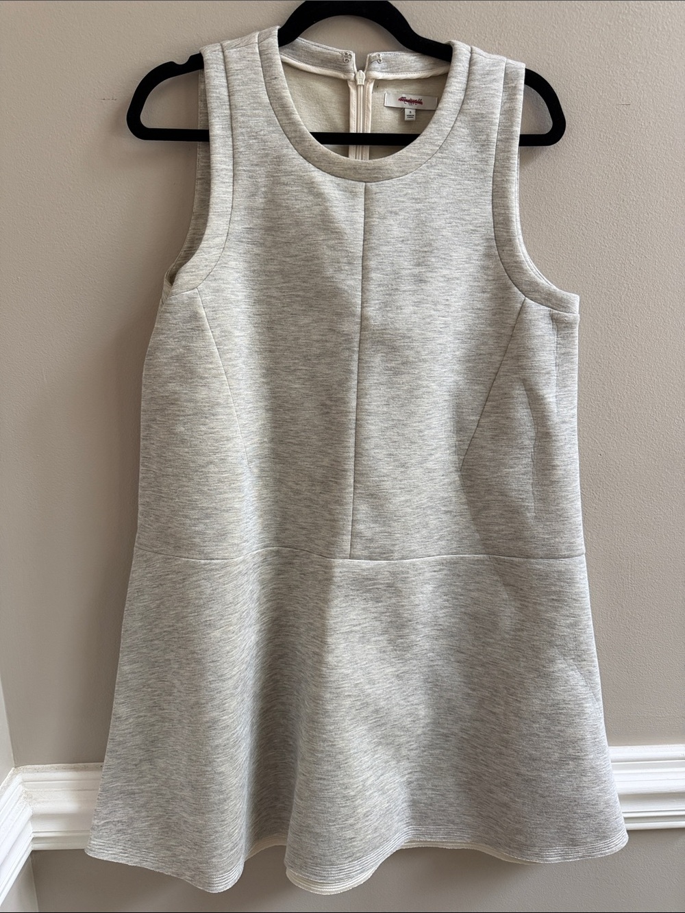 Madewell Anytime Scuba Dress in Heather Gray Size Small